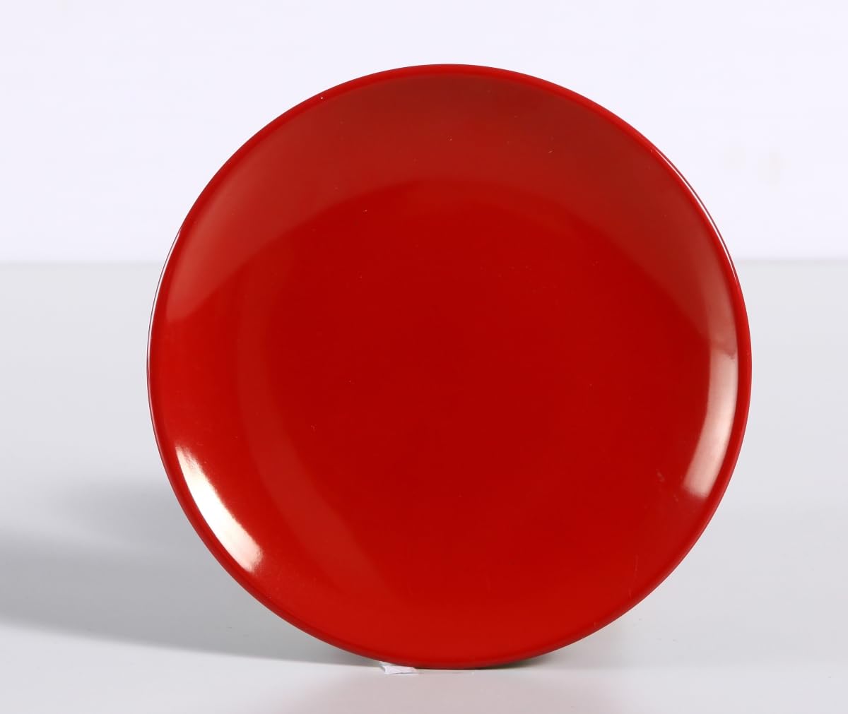 Yanco Two-tone Collection 9 Black and RED Melamine Round Plate, Coupe Shape Box of 24