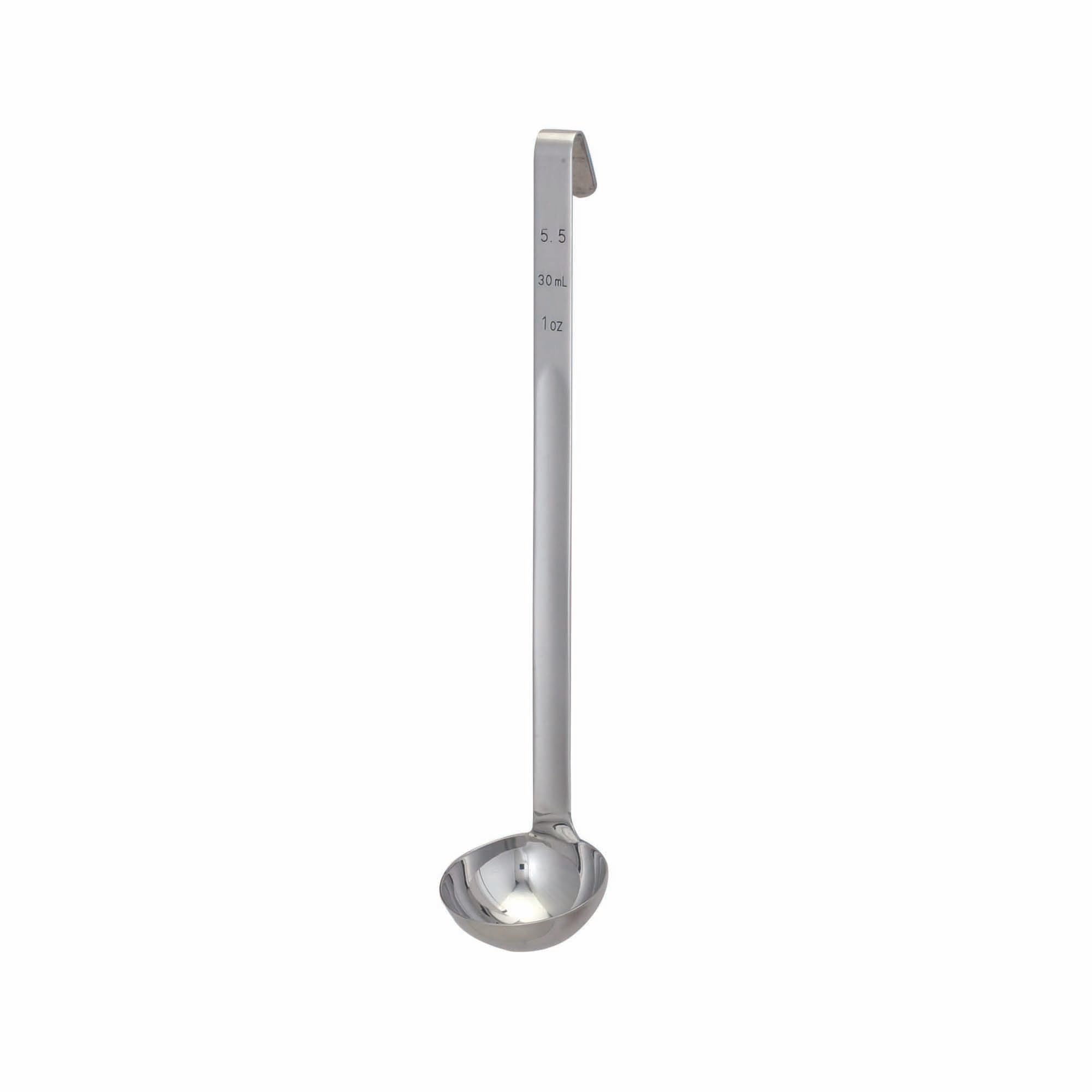 Hic Single-Piece Kitchen And Soup Ladle, 18/8 Stainless Steel, 10.75-Inch, 1-Ounce Capacity