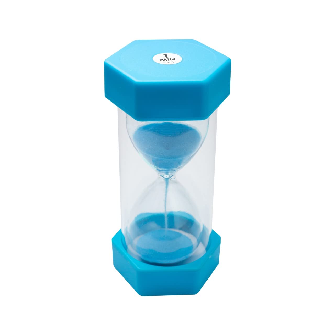 Teacherfav Sand Timer For Kids - 1 Minute Blue - 5 Inches Hour Glass Acrylic Covered Clock For Classroom, Home & Kids Room - Med