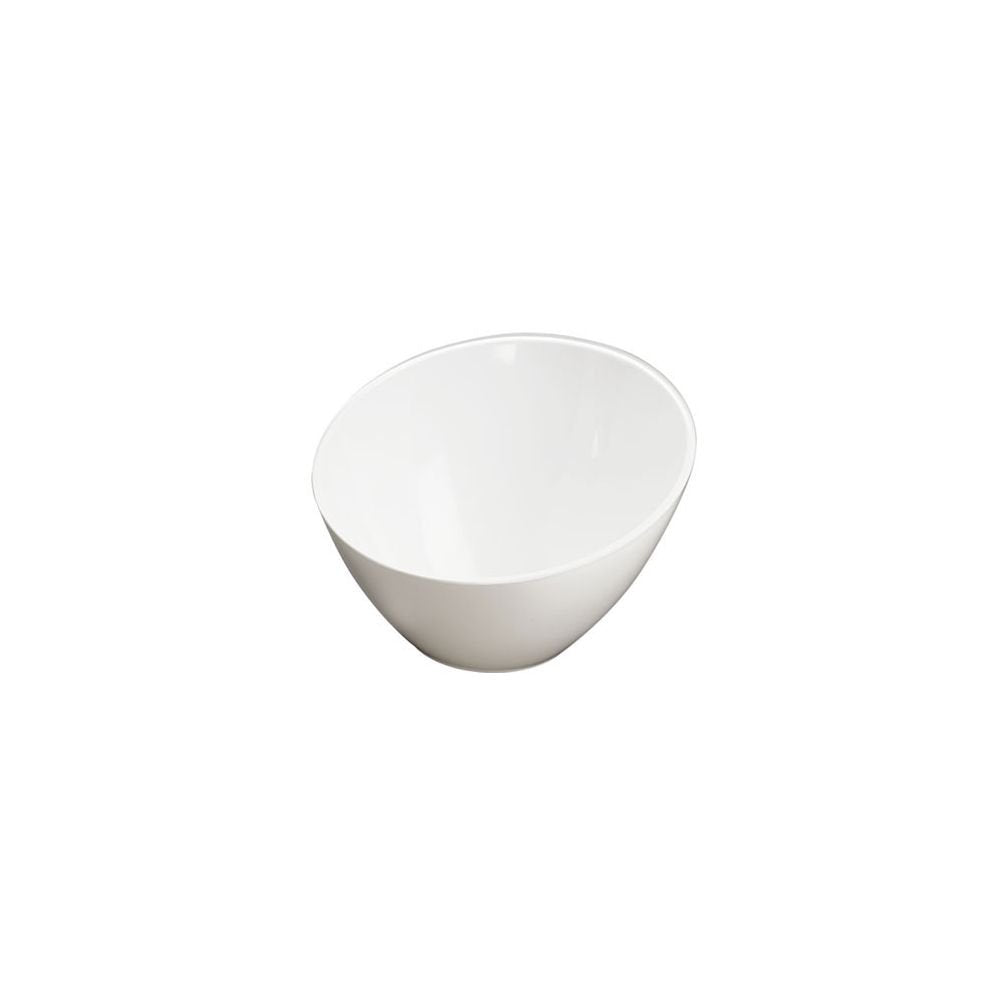 American Metalcraft White Slanted Melamine Bowl 11-3/16'' X 6-1/2'' H