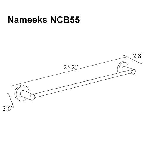 Nameeks Ncb55 Ncb Towel Bar, One Size, Black