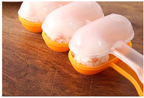 Woiwo 4 Pcs Roll Rice Ball Mould Small Ball Rice Ball 3 Connect Mould Shake Rice Ball Artifact Rice Ball Mould