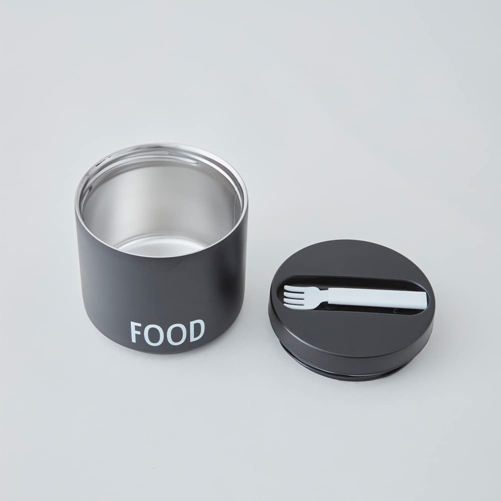 Design Letters Insulated Food Bowl With Spoon/Fork | Thermos For Hot Food Leak-Poof Lid | Insulated Food Jar Wide Mouth | To Go