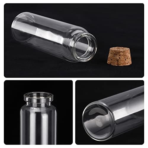 Tobwolf 12Pcs 50Ml / 1.7Oz Glass Spice Bottles, Silica Glass Seasoning Jars With Cork, Empty Spice Containers Seasoning Bottles,