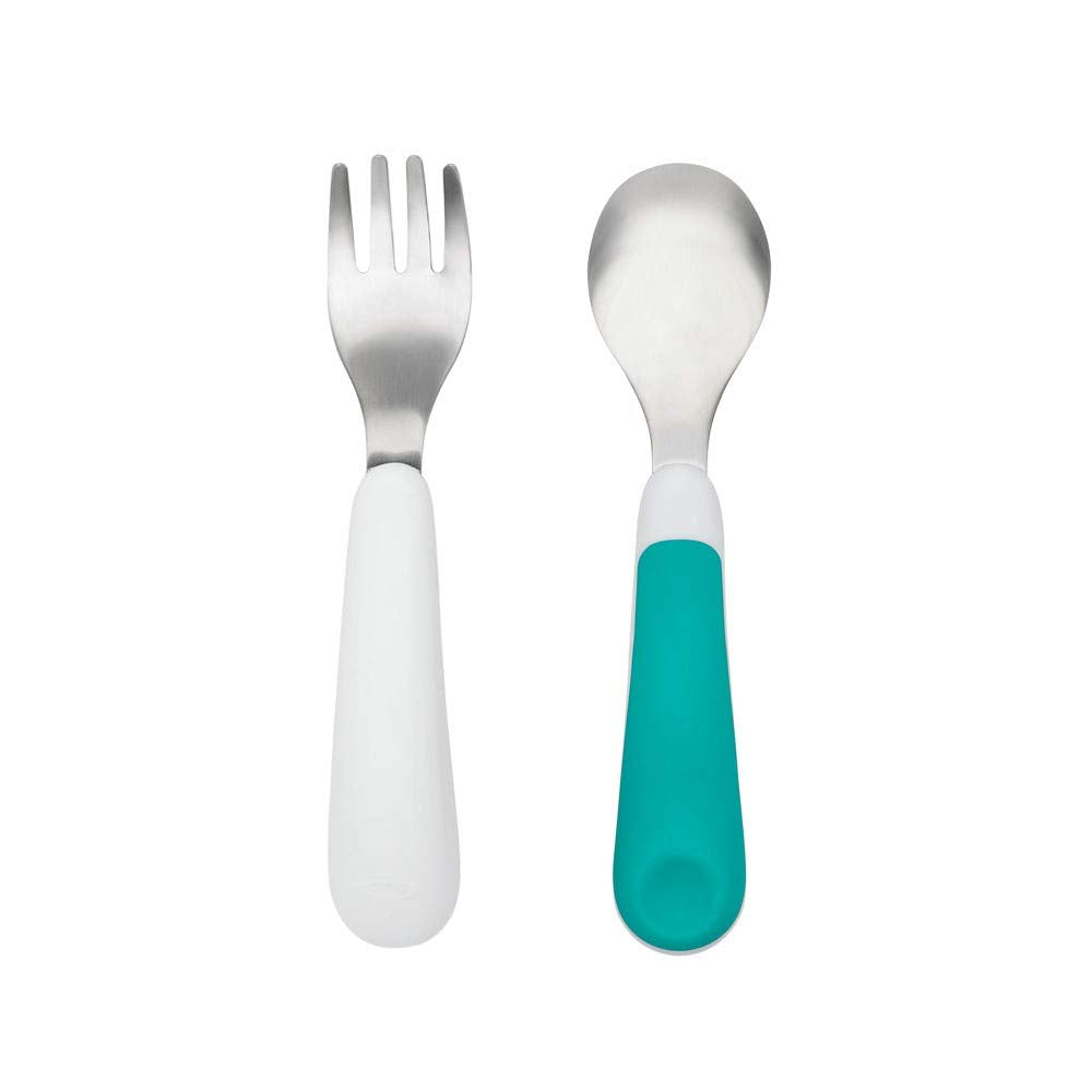 OXO Tot Fork & Spoon Set- Teal , 2 Piece Set