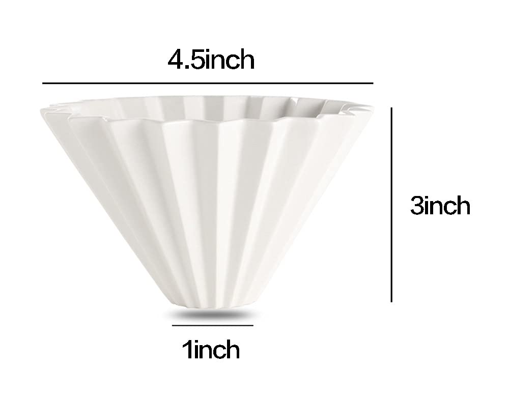 Mozacona Ceramic Pour Over Coffee Filter,Coffee Dripper