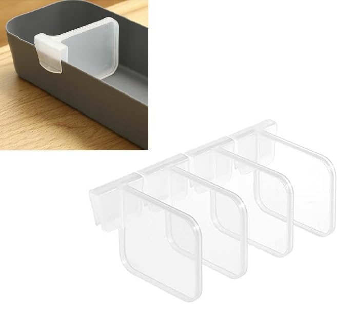 Shopolife Refrigerator Internal Drawer Shelf Divider Clip Fridge Drawers Storage Partition Clips Storage Organiser Space Dividin