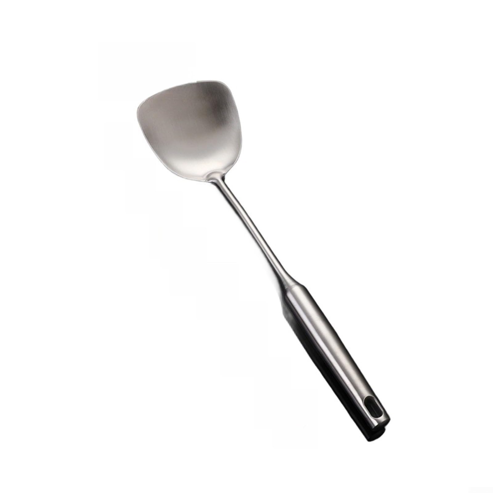 Tixorelin 304 Stainless Steel Wok Spatula Long Handle Cooking Ladle