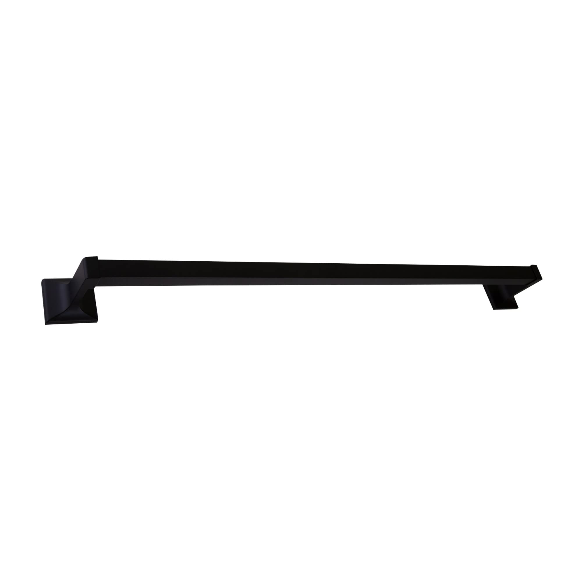 Millbridge 4-Piece Bathroom Accessory Set, Matte Black, Includes Towel Bar, Towel Ring, Toilet Paper Holder, And Robe Hook - Des