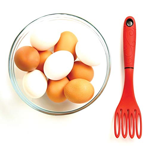 Norpro Grip Ez Fiskie Red Santoprene Combination Fork And Whisk (2 Pack)