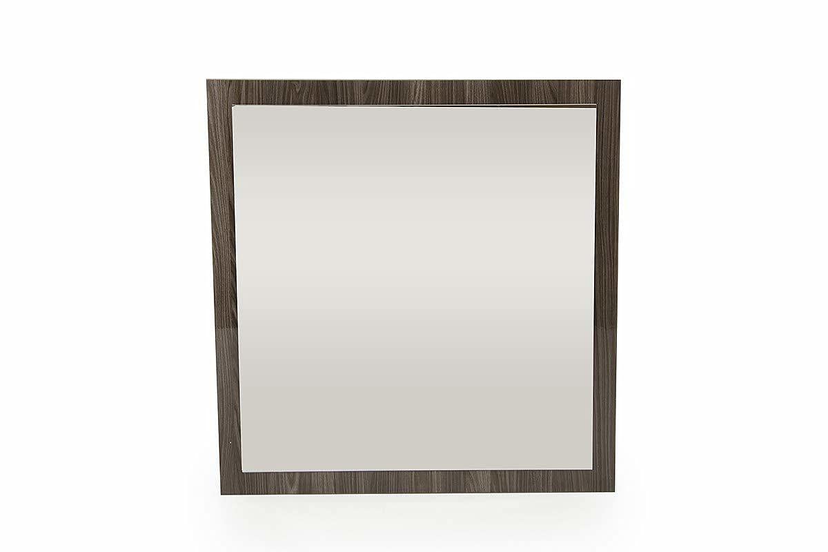 HomeRoots Furniture Hallway Bedroom Italian Modern Grey Mirror - 41 H