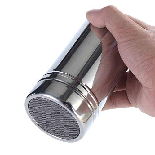 Aeyistry Powder Shakers Powdered Sugar Shakers Cinnamon Shakers With Lid Stainless Steel
