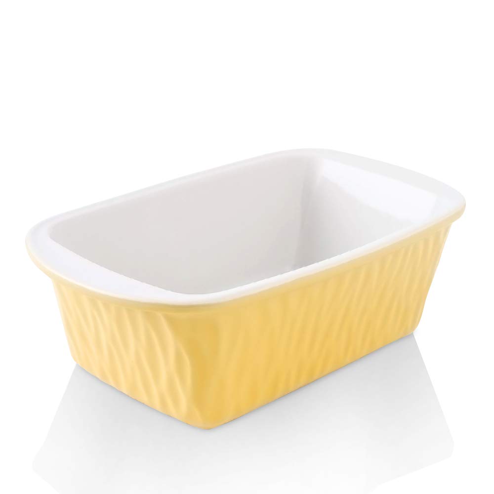 KOOV Ceramic Loaf Pan for Baking Bread, 9 x 5 inch Bread Pan, Rectangular Bread Loaf Pan, Ceramic Bakeware for Cooking, Home Kit