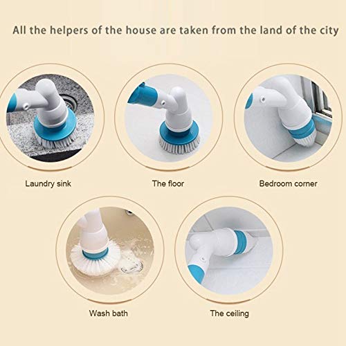 Replacement Brush Heads For Hurricane Spin Scrubber With Multi-Function Set Of 3(Flat,Dome,Corner)And Adapter For Bathroom, Floo