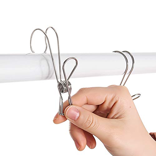 Oakenleaf Clothes Pins Hook Clip Will Not Rust 20 Piece 316 Marine Grade Stainless Steel Modern & Eco-Friendly 3.5Inch With A Wi