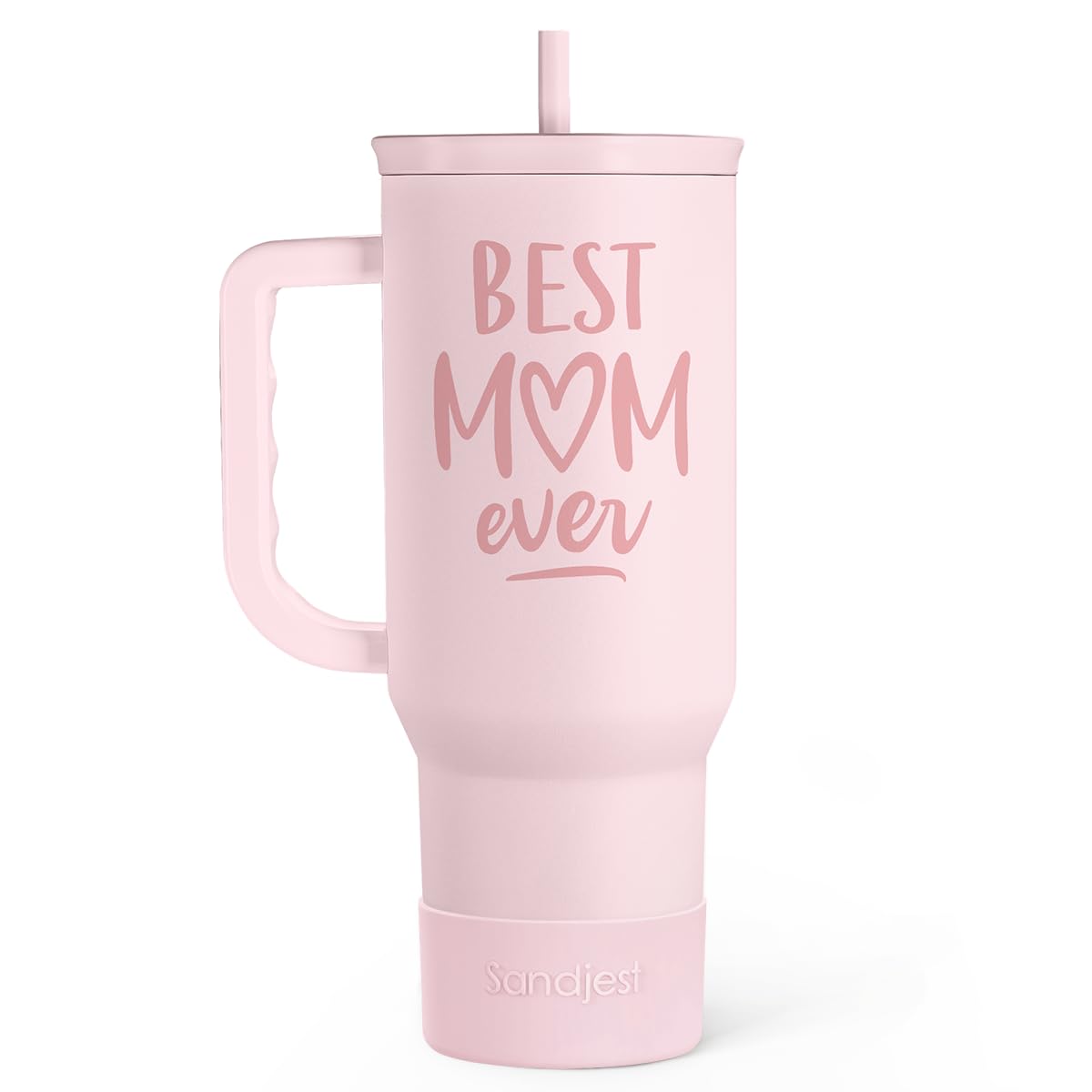 Gift for Mom - Best Mom Stainless Steel Tumbler with Handle, Travel Coffee Mug for Moms - Gifts for Birthday Christmas Mothers D