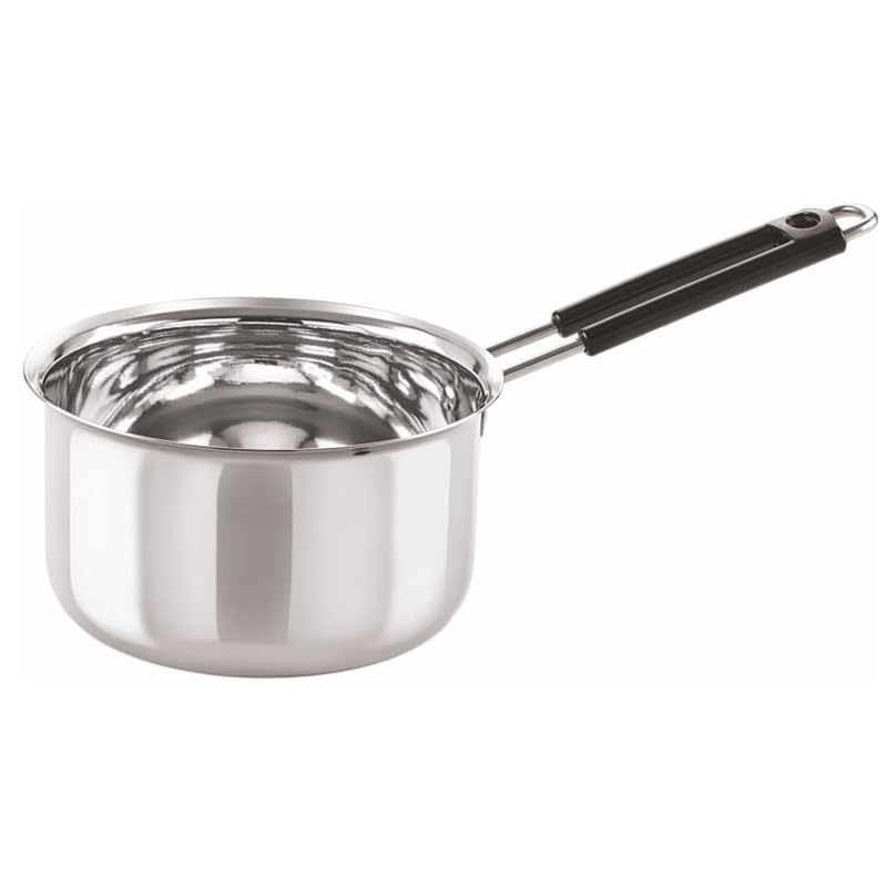 Bright Bloom Heavy Steel Sauce Pan Sauce Pan Milk Pan Tapeli Patila Milk Boiler Cookware With Handle Guage 1 Litre (Gas Stove Fr