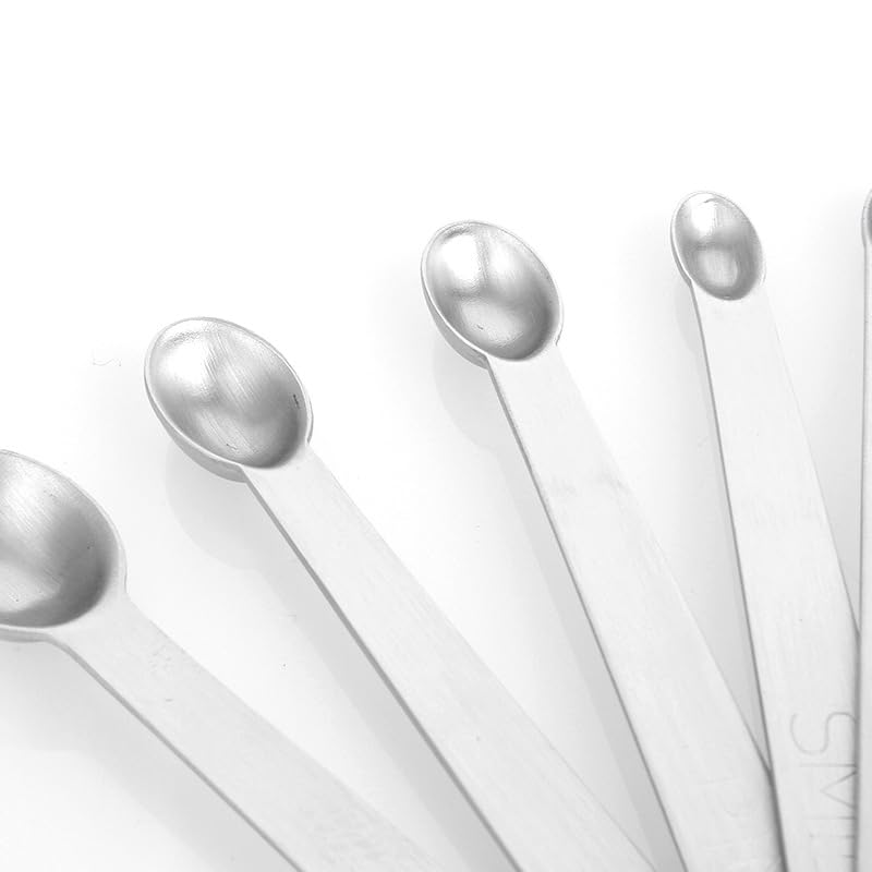Brccee Ac Measuring Spoons Set Of 5, (Tad, Dash, Pinch, Smidgen And Drop) Mini Stainless Steel Measuring Spoons