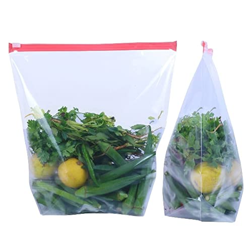 Drudraya Reusable Food Grade Zip Lock Bag With Slider Zipper | Pack Of 30