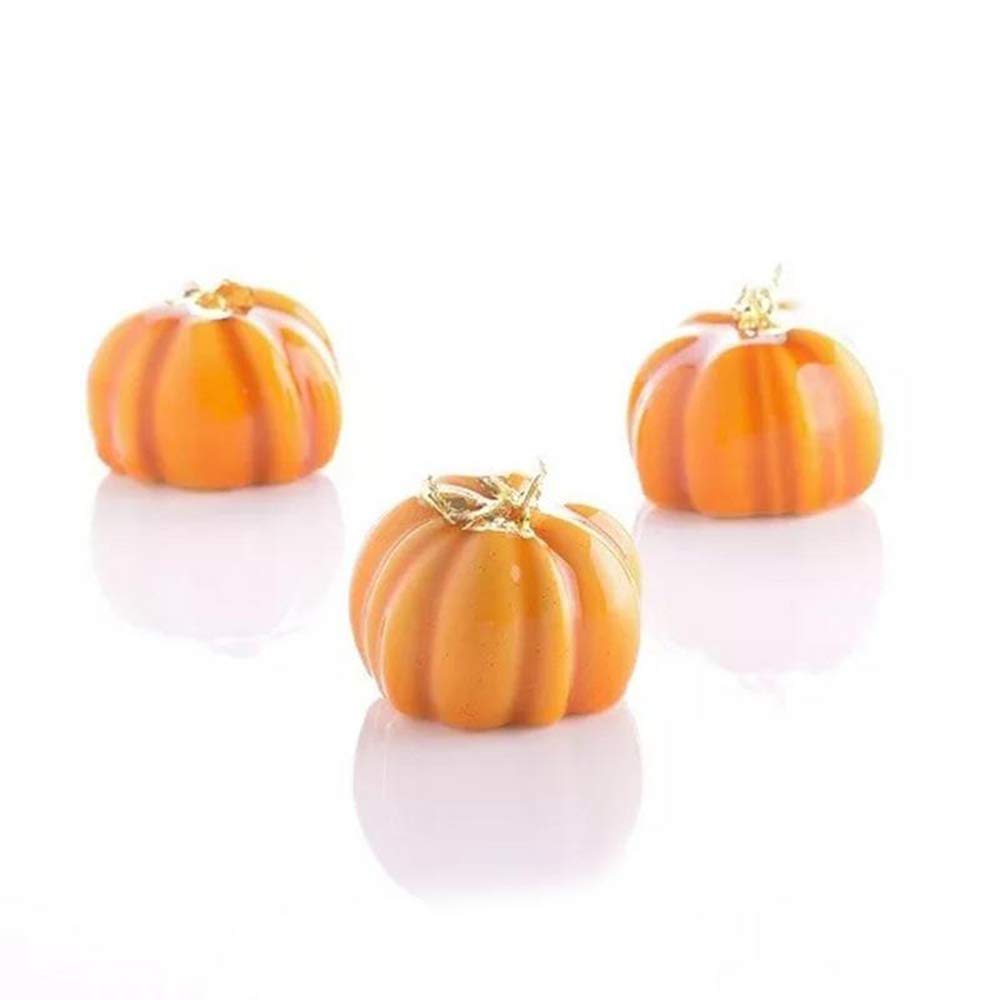 Echodone Pumpkin Silicone Mold 6 Cavities Cupcake Baking Pan Mousse Tray Molds Kitchen Cake Decoration Fondant Mold For Hallowee