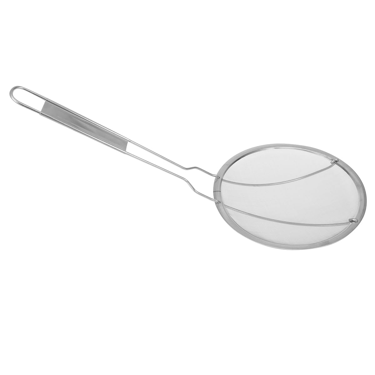 PRETYZOOM Stainless Steel Skimmer Spoon Fine Mesh Strainer Skimmer Ladle with Long Handle for Noodles French Fries Frying Skimmi