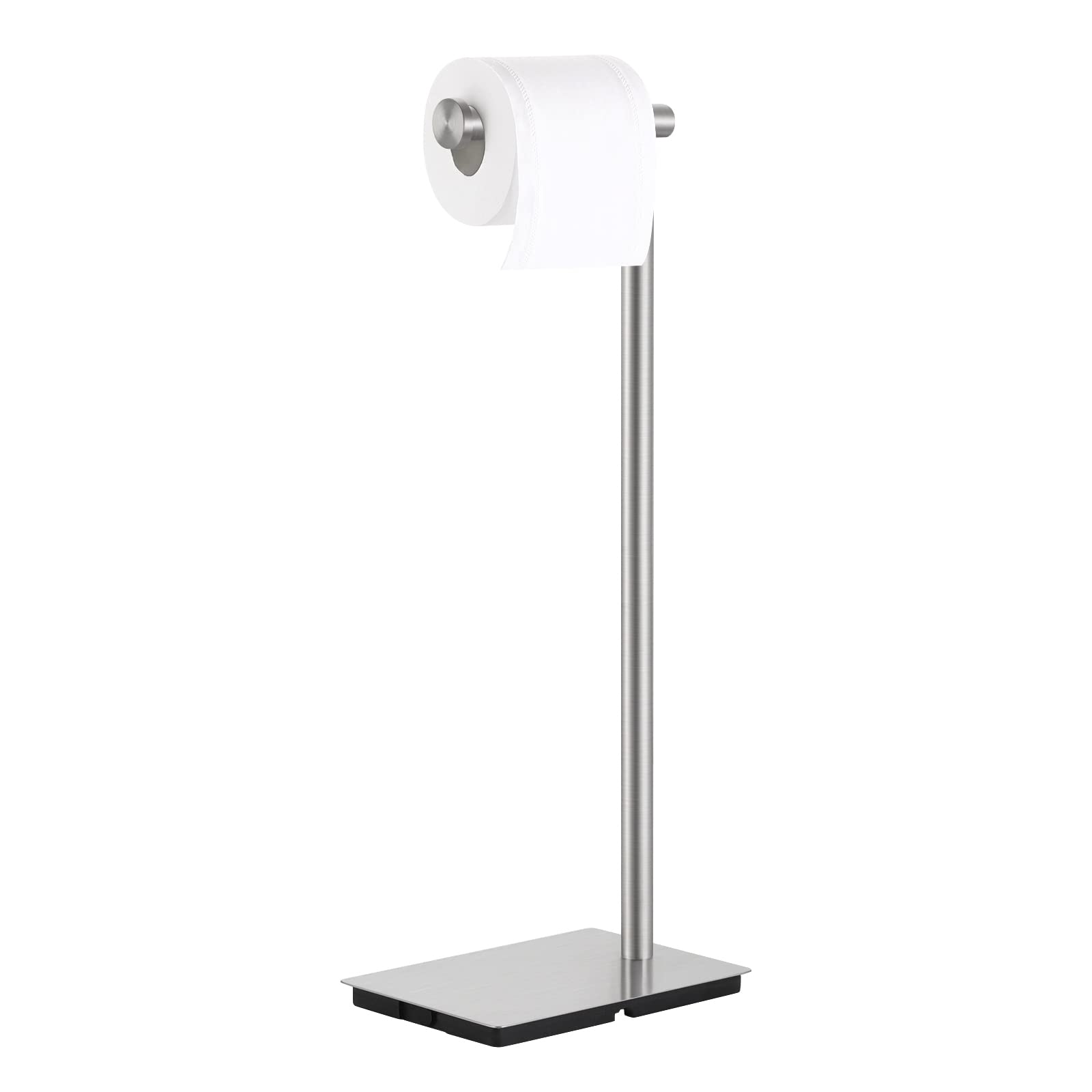 Kes Freestanding Toilet Paper Holder Stand Bathroom Toilet Paper Storage Stainless Steel Brushed Steel, Bph286S1A-2