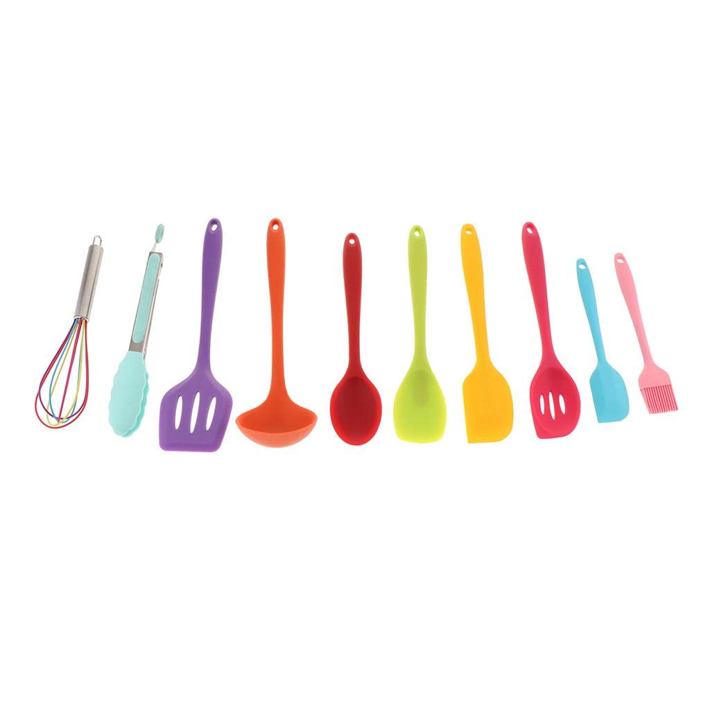 Ujeavette Kitchen Utensil Set  Colorful Silicone Kitchen Utensils  Nonstick Cookware With Spatula Set  Colored Best Kitchen T