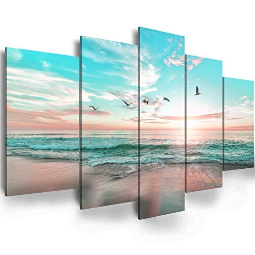 Ephany Abstract Ocean Beach Wall Art Art - Wall Art Blue Sea Landscape Wall Art Canvas Wall Art, Blue Sea Picture Wall Decor, Of