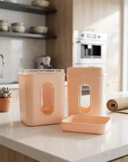 Zanca Kitchen Storage Container Set Of 2, 850 Ml Airtight Bpa Free