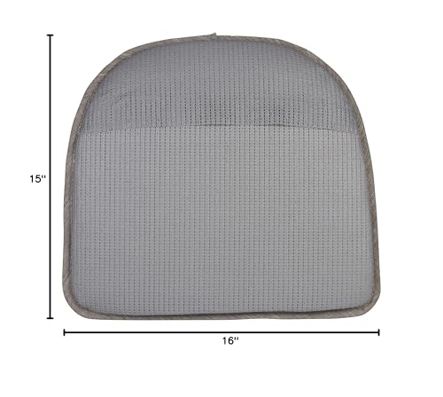 Klear Vu Raindrop The Gripper Non Slip Chair Cushions, Soft & Comfortable Seat Pad, Sitting Pillow For Kitchen, Dining Or Office