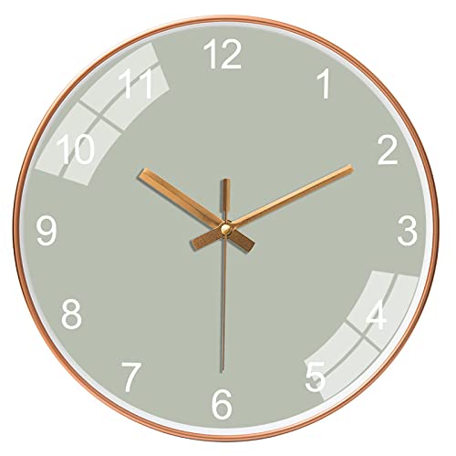 Star Work Non Ticking Silent Quartz Clock For Living Room Bedroom Office | Mute And Quiet Wall Clocks| (Round | Patel Ash)(Glass