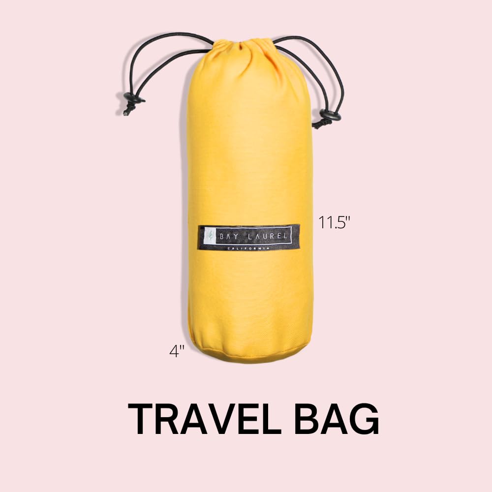 Bay Laurel Turkish Beach Towel With Travel Bag 39 X 71 Quick Dry Sand Free Lightweight Large Oversized Towels Light (Powder With