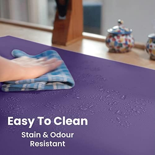 ElastPro (45cmX3m) Purple Food Grade EVA Anti Slip MatSheet for Fridge, Kitchen, Drawer, Shelf Liner, Table (Diamond Texture, Pu