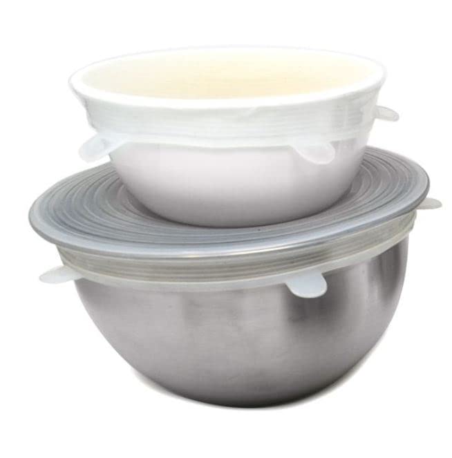Norpro 6 Piece Reusable Food-Safe Silicone Lids Set - Fits 2.5'' To 11'' Openings
