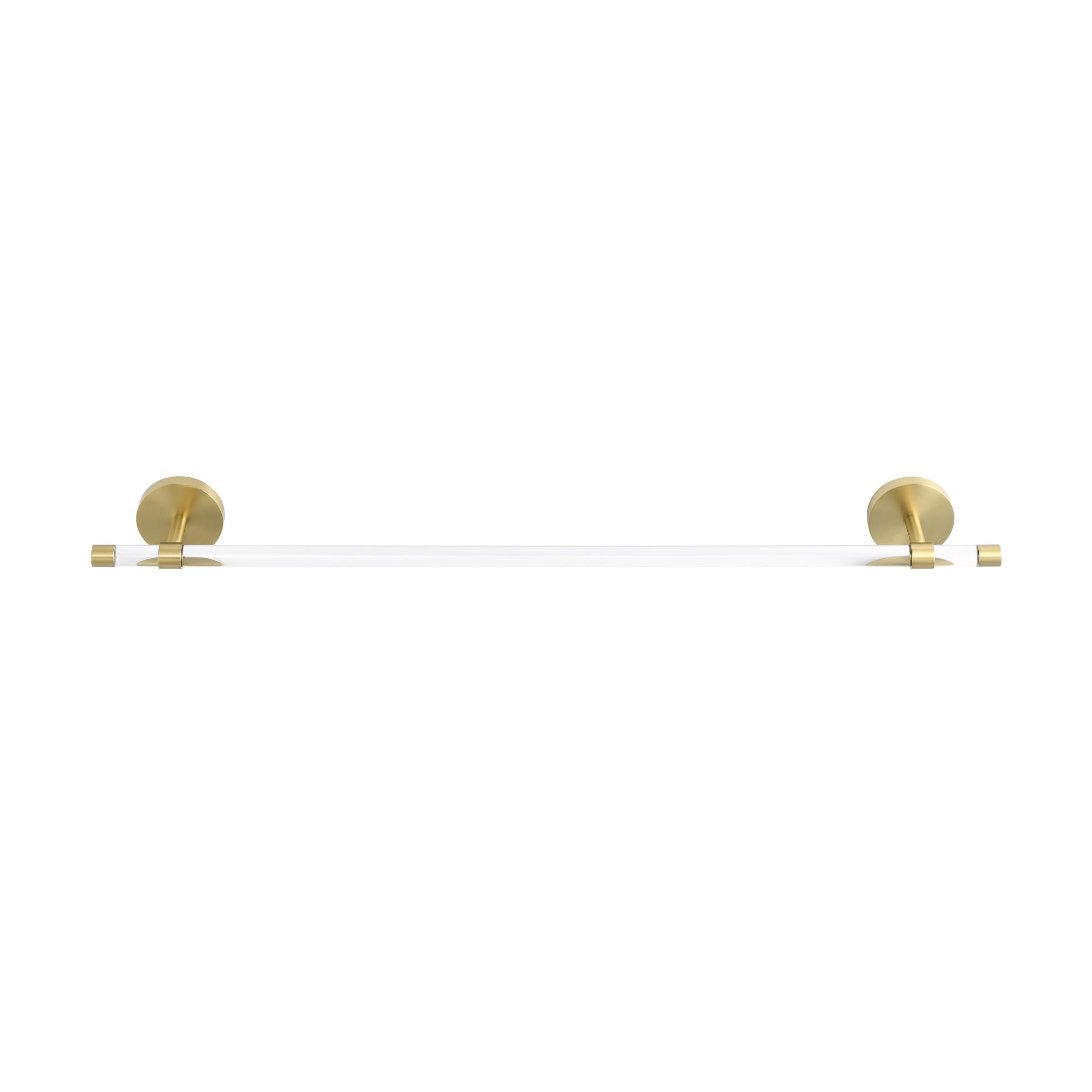 Swiss Madison Verre Acrylic Towel Bar In Brushed Gold