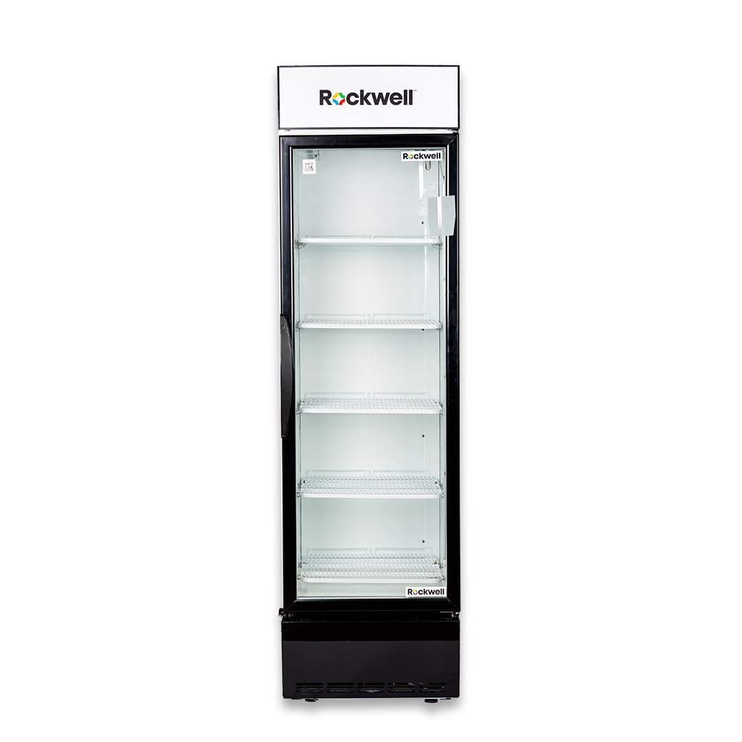Rockwell Rvc550B Visi Cooler, Single Glass Door, Internal Led, HeavyDuty Cooling, Black, 4Year Warranty