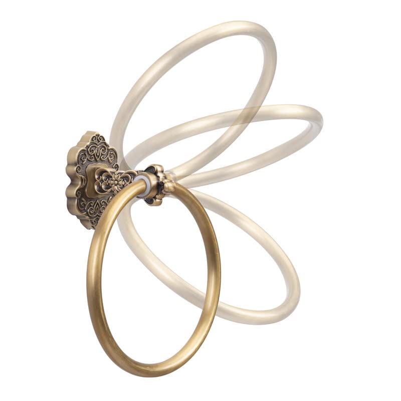 Sdh Bathroom Towel Ring - Vintage Style Antique Brass Towel Hanger - Wall Mount Kitchen & Bathroom Hand Towel Holder - Pack Of 1