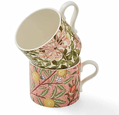 Morris & Co. Fruit And Honeysuckle Set Of 2 Mugs