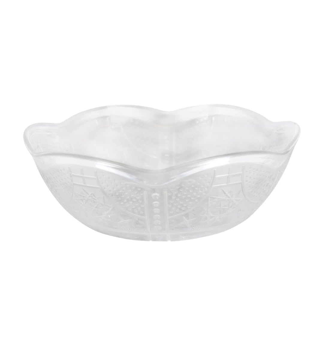 Set of 4 Plastic Scalloped-Edged Bowls  5 x 2.75 Inches