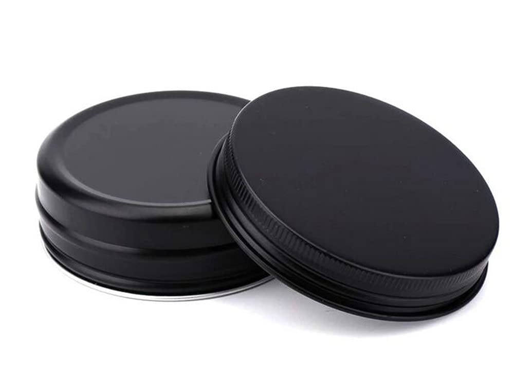 1/2-Ounce Metal Tins Screw Top Flat Aluminum Black Slide Round Tin Containers For Lip Balm Crafts Cosmetic Candles Travel Storag