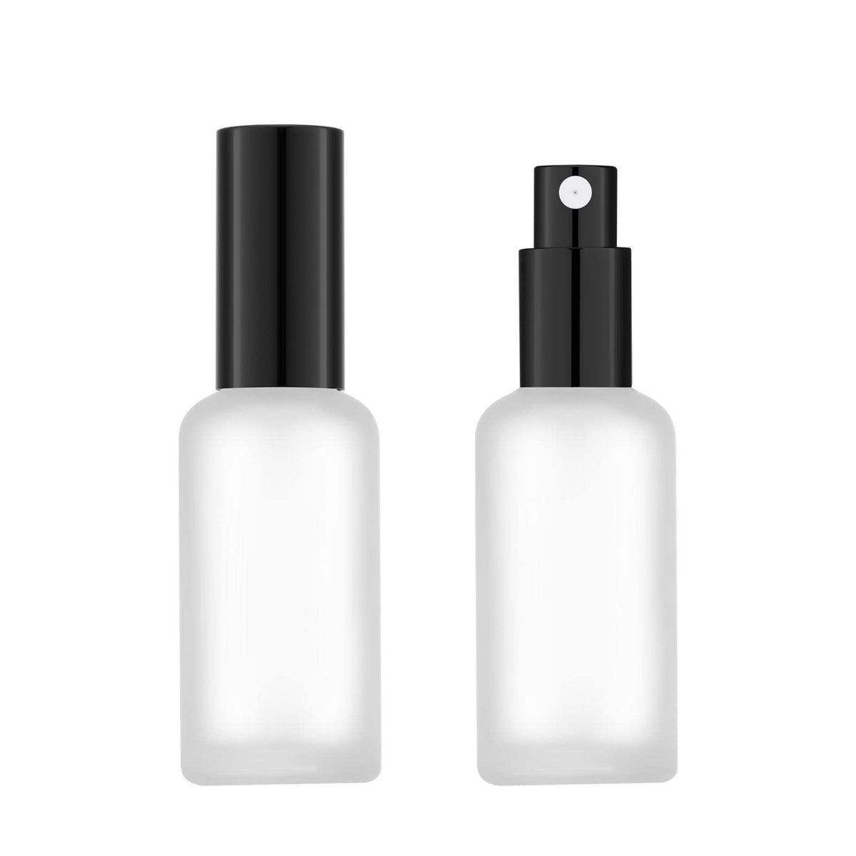 Koibito 1.7 Oz Glass Perfume Spray Bottle For Men & Women. Refillable Frosted Glass Atomizer With Aluminum Cap&Pump. Portable Fr