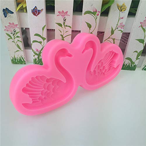 1Pc Cute 3D Beautiful Swan Silicone Mold For Diy Pudding Chocolate Crystal Candy Desserts Ice Cube Gum Paste Cupcake Cake Topper