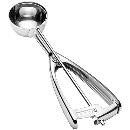 Medium Cookie Scoop For Baking, 2.8 Tablespoons/ 42 Ml/ 1.4 Oz Ball Cookie Dough Scoop - Spring-Loaded Ice Cream Scoop 18/8 Stai