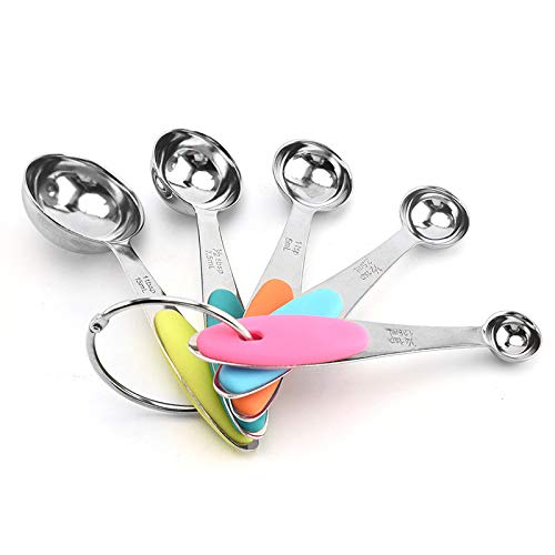Measuring Spoons For Kitchen,Stainless Steel Stackable With Measuring Set For Cooking And Baking, 5 Sizes-15Ml, 7.5Ml, 5Ml, 2.5M
