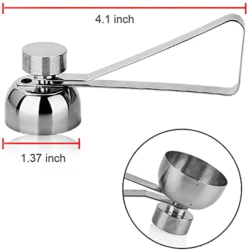 Colibrox 1Pack Egg Cracker Topper, Ashero Stainless Steel Egg Opener Eggshell Cutter Kitchen Remover Tool For Raw/Soft Hard Boil
