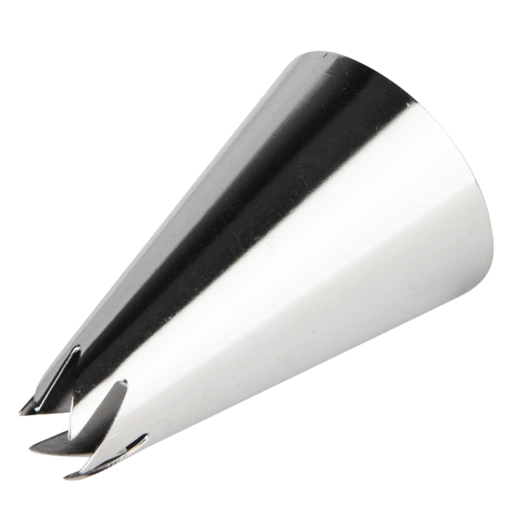 Restaurantware Pastry Tek Cake Tip 1 Specialty Piping Tip - #96 Dent-Resistant Stainless Steel Icing Decorating Tip Dishwasher-S
