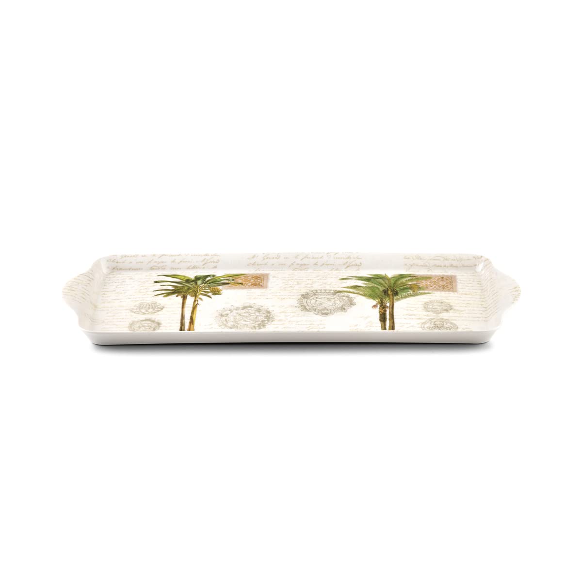 Pimpernel Vintage Palm Study Collection Sandwich Tray | Serving Platter | Crudit   And Appetizer Tray For Indoor And Outdoor Use