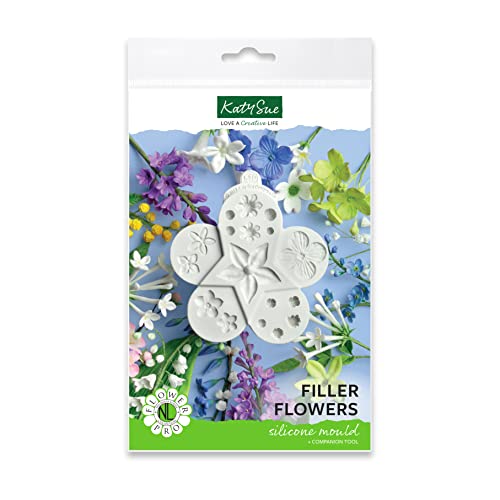 Flower Pro Ultimate Filler Flowers Silicone Mold For Cake Decorating By Katy Sue - Creates 17 Different Flower Or Bud Elements F