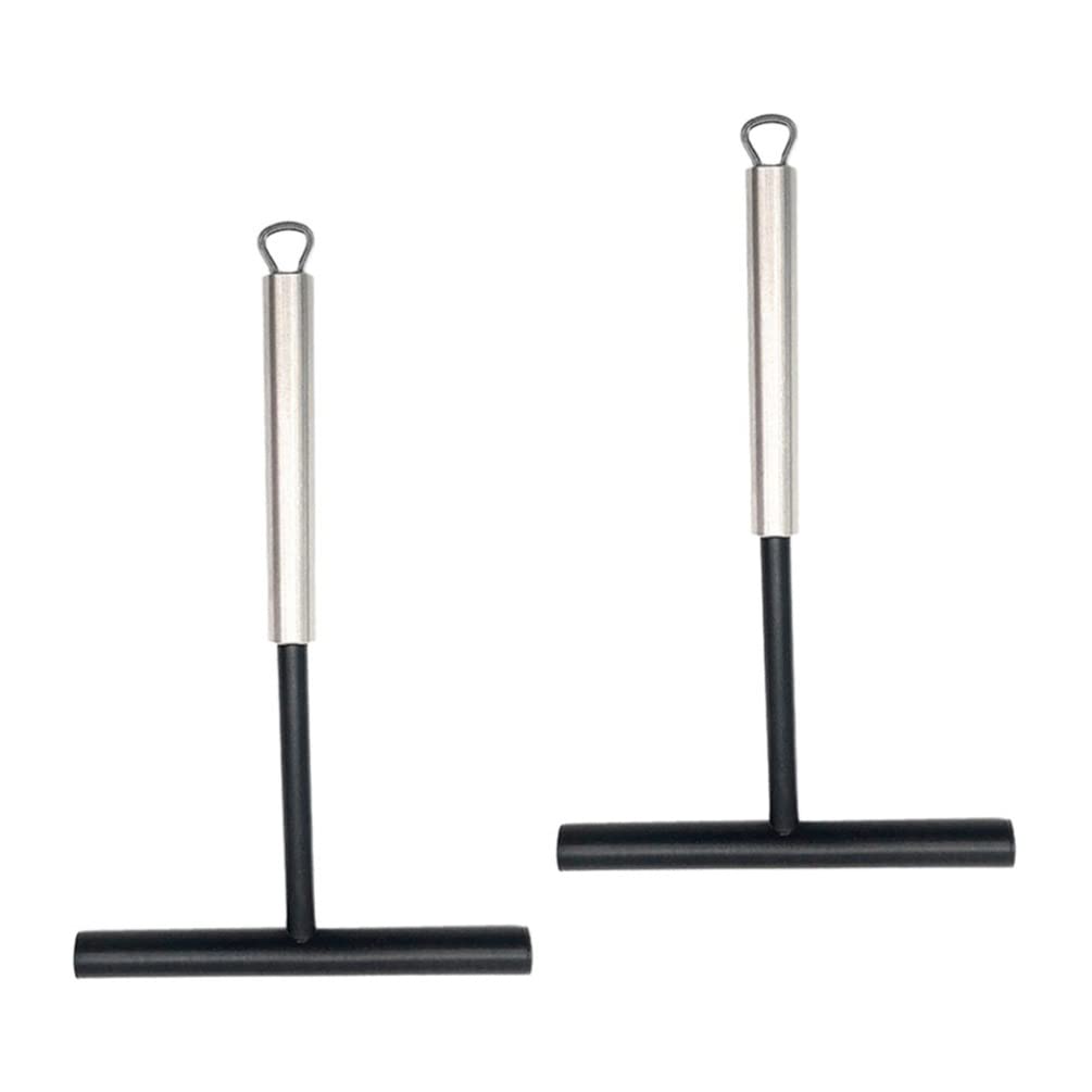 Hemoton 2Pcs Crepe Spreader Nylon Pancake Batter Spreader Stainless Steel Dough Spreader Crepe Pan Maker Pancake Cooking Utensil