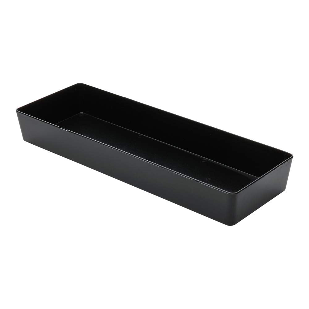Restaurantware 5.2 X 1.8 Inch Mini Tasting Plates 100 Disposable Rectangle Plastic Plates - Durable Stylish Black Plastic Hors D